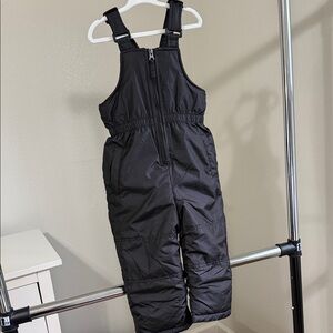 Kids Black Snow Bib Overalls (2T)